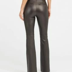 Spanx Leather-Like Flare Pants Noir Black