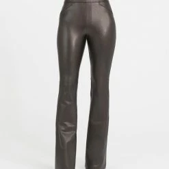 Spanx Leather-Like Flare Pants Noir Black