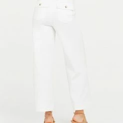 Spanx Stretch Twill Cropped Wide Leg Pant Bright White