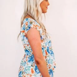 Purple Door Boutique New Arrivals Blue Floral Love Babydoll Top 8 Purple Door Boutique New Arrivals Blue Floral Love Babydoll Top