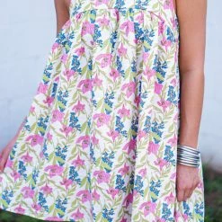 Purple Door Boutique Floral Daydream Ivory Babydoll Dress