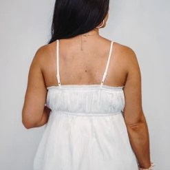 Purple Door Boutique Ladies' Summer Sweetheart Ivory Tank Top