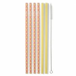 Swig Life Pink Lemonade Reusable Straw Set Accessories/Gifts