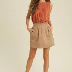 Purple Door Boutique Classic Corduroy Tan Mini Skirt 11 Purple Door Boutique Classic Corduroy Tan Mini Skirt