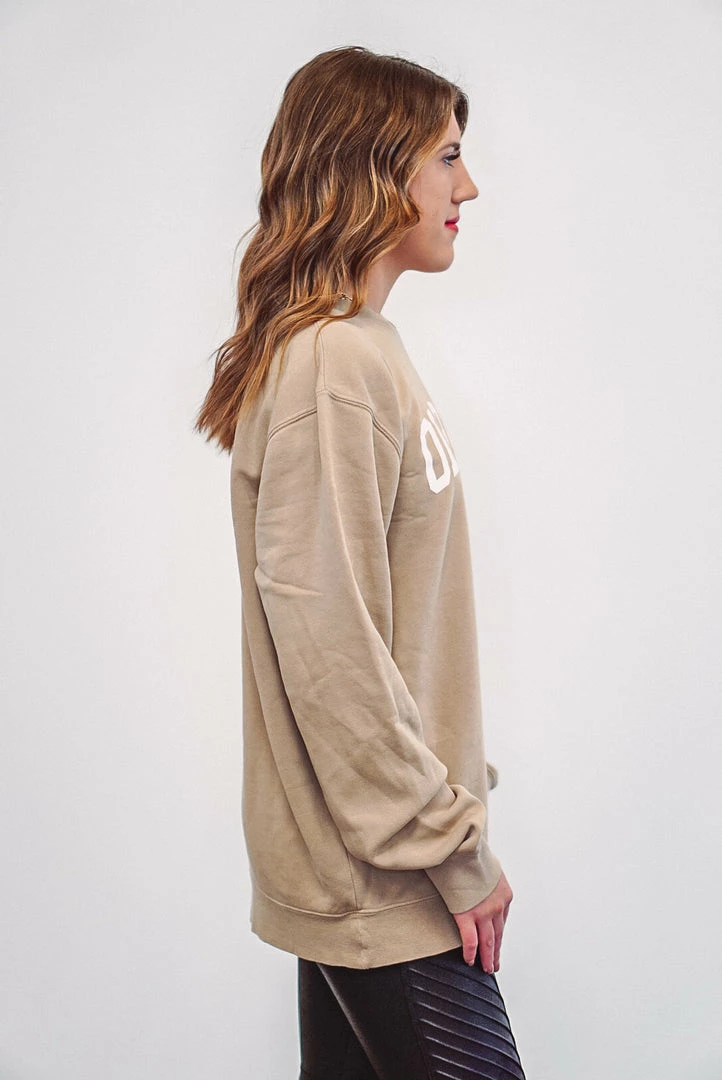 Ladies' Old Row Premium Crewneck Sweatshirt Sandstone 4 Ladies' Old Row Premium Crewneck Sweatshirt Sandstone