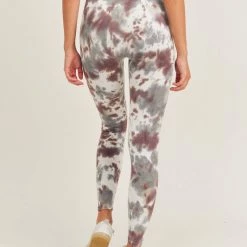 Mono B Athleisure New Arrivals Mono B Seamless Ribbed Tie Dye Leggings