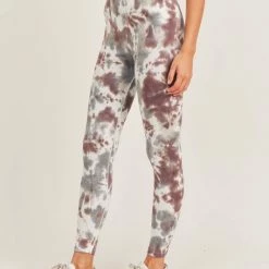 Mono B Athleisure New Arrivals Mono B Seamless Ribbed Tie Dye Leggings