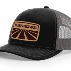 Turnrows Leather Patch Black Hat
