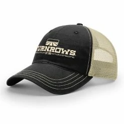 Hats Turnrows 'Vintage Wash Logo' Mesh Back Hat - Vintage Black/Khaki