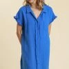 Purple Door Boutique New Arrivals Beach Days Cobalt Blue Gauze Dress