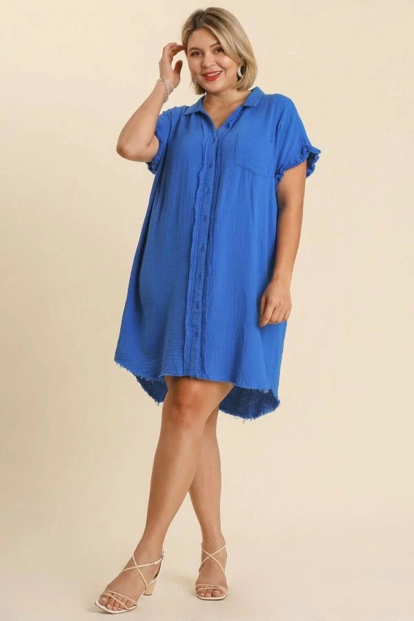 Purple Door Boutique New Arrivals Beach Days Cobalt Blue Gauze Dress 2 Purple Door Boutique New Arrivals Beach Days Cobalt Blue Gauze Dress