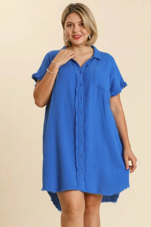 Purple Door Boutique New Arrivals Beach Days Cobalt Blue Gauze Dress 5 Purple Door Boutique New Arrivals Beach Days Cobalt Blue Gauze Dress