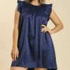 Purple Door Boutique Glam Time Navy Satin Dress New Arrivals