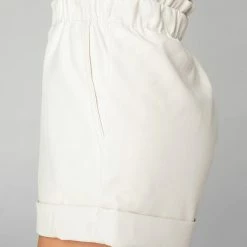 Buddy Love Peyton Paperbag White Vegan Leather Shorts New Arrivals