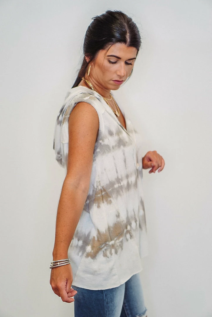 Purple Door Boutique Boho Days Mocha Tie Dye Hoodie Top Summer SALE 4 Purple Door Boutique Boho Days Mocha Tie Dye Hoodie Top Summer SALE