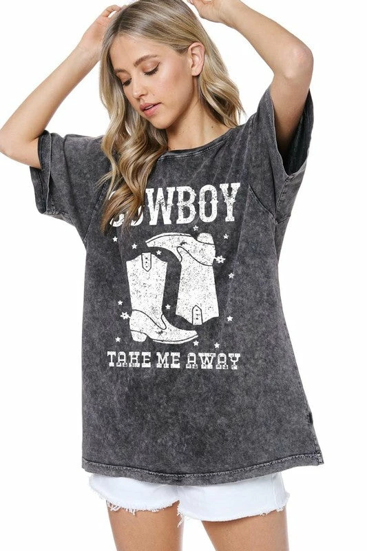 Purple Door Boutique New Arrivals Cowboy Take Me Away Black Tee 1 Purple Door Boutique New Arrivals Cowboy Take Me Away Black Tee
