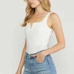 Purple Door Boutique Wishful Heart White Bodysuit 7 Purple Door Boutique Wishful Heart White Bodysuit