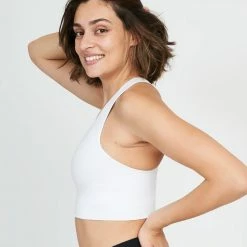 Spanx Longline Medium Impact White Sports Bra