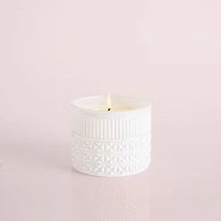 Capri Blue New Arrivals Volcano White Opal Gilded Faceted Jar Candle