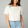 New Arrivals Buddy Love Taylor Cropped White Vegan Leather Top