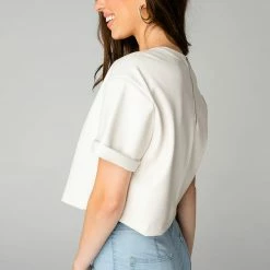 New Arrivals Buddy Love Taylor Cropped White Vegan Leather Top 6 New Arrivals Buddy Love Taylor Cropped White Vegan Leather Top