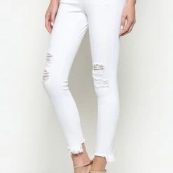 Hidden Jeans White Distressed Jeans New Arrivals