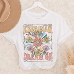 Purple Door Boutique Retro Keep Calm White Tee Ladies'