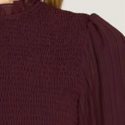 Purple Door Boutique Ladies' Chasing Moonlight Wine Smocked Dress