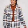 Purple Door Boutique Ladies' Hometown Girl Grey Plaid Shacket
