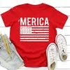 Purple Door Boutique Youth Merica Red Graphic Tee T-Shirts