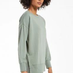 Z Supply Layer Up Sage Sweatshirt